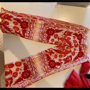 Red patterned Rebecca Minkoff pants